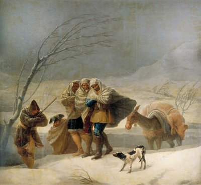 The Snowstorm by Francisco de Goya